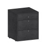 Laag ladekastje met wielen 3 lades 47x45x61 bureau kantoor Paul Model