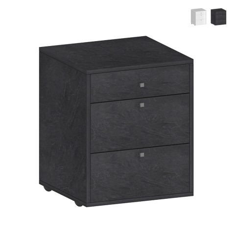 Laag ladekastje met wielen 3 lades 47x45x61 bureau kantoor Paul Aanbieding