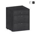 Laag ladekastje met wielen 3 lades 47x45x61 bureau kantoor Paul Aanbieding