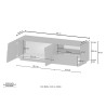 Moderne design televisiemeubel woonkamer 2 deuren 1 lade 150x44x46cm Trevis 