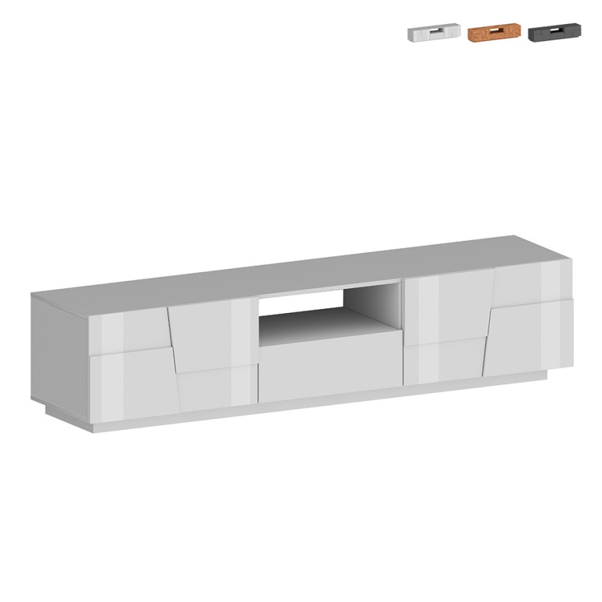 Moderne TV-kast met 4 deuren en lade 220x45x46cm Chiron Aanbod Moderne TV-kast met 4 deuren en lade 220x45x46cm Chiron Aanbod