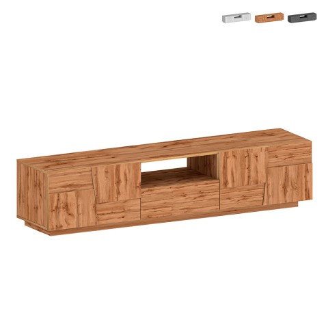 Moderne TV-kast met 4 deuren en lade 220x45x46cm Chiron Aanbieding
