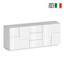 Moderne dressoir voor woonkamer met 3 lades en 2 deuren 220x44x86cm Margaux Model