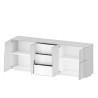 Moderne dressoir voor woonkamer met 3 lades en 2 deuren 220x44x86cm Margaux 