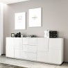 Moderne dressoir voor woonkamer met 3 lades en 2 deuren 220x44x86cm Margaux Catalogus