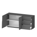 Moderne kast met 2 deuren en 3 lades voor woonkamer of slaapkamer Glencoe Aankoop