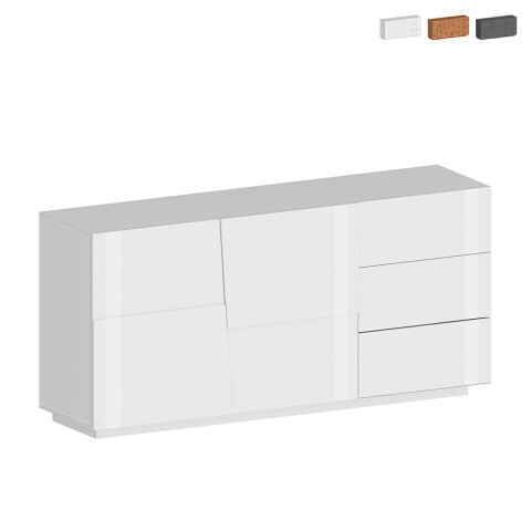 Moderne kast met 2 deuren en 3 lades voor woonkamer of slaapkamer Glencoe Aanbieding