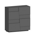 Moderne kast 2 deuren multifunctioneel dressoir 120x44,6x126cm Seeley Karakteristieken