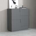 Moderne kast 2 deuren multifunctioneel dressoir 120x44,6x126cm Seeley Korting
