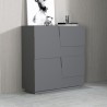 Moderne kast 2 deuren multifunctioneel dressoir 120x44,6x126cm Seeley Korting