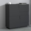 Moderne kast 2 deuren multifunctioneel dressoir 120x44,6x126cm Seeley Prijs