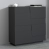 Moderne kast 2 deuren multifunctioneel dressoir 120x44,6x126cm Seeley Prijs