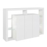Moderne boekenkast met 3 deuren en glazen planken 150x40x100cm Allen Voorraad