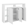 Moderne boekenkast met 3 deuren en glazen planken 150x40x100cm Allen Model