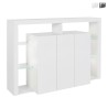 Moderne boekenkast met 3 deuren en glazen planken 150x40x100cm Allen Aanbieding