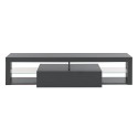 Moderne tv-meubel met klepdeur en glazen planken 160cm Helix Keuze