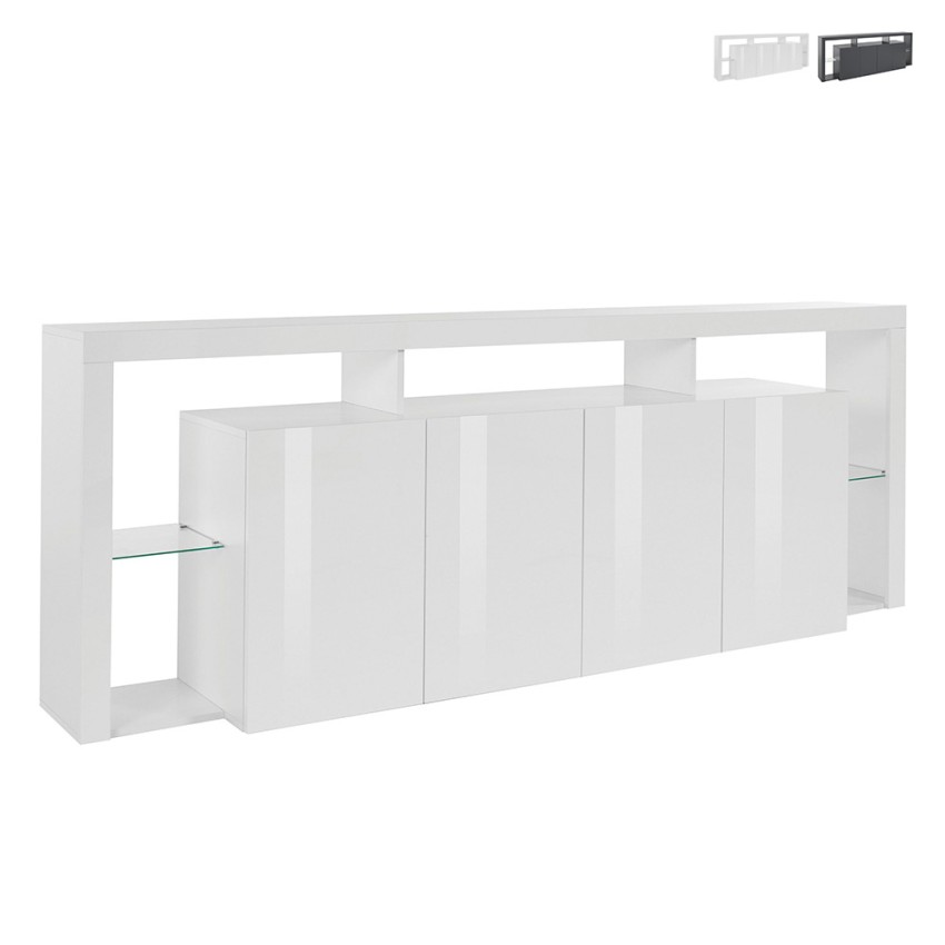 Moderne design dressoir voor woonkamer met 4 deuren 220x40x80 Towyn Aanbieding Moderne design dressoir voor woonkamer met 4 deuren 220x40x80 Towyn Aanbieding