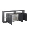 Moderne 3-deurs dressoir 200x40x80cm met glazen legplanken Pibrac Model