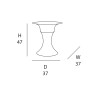 Modulaire 2in1 ronde bijzettafel ø 37x47h voor buiten, bar Olimpo Aanbod
