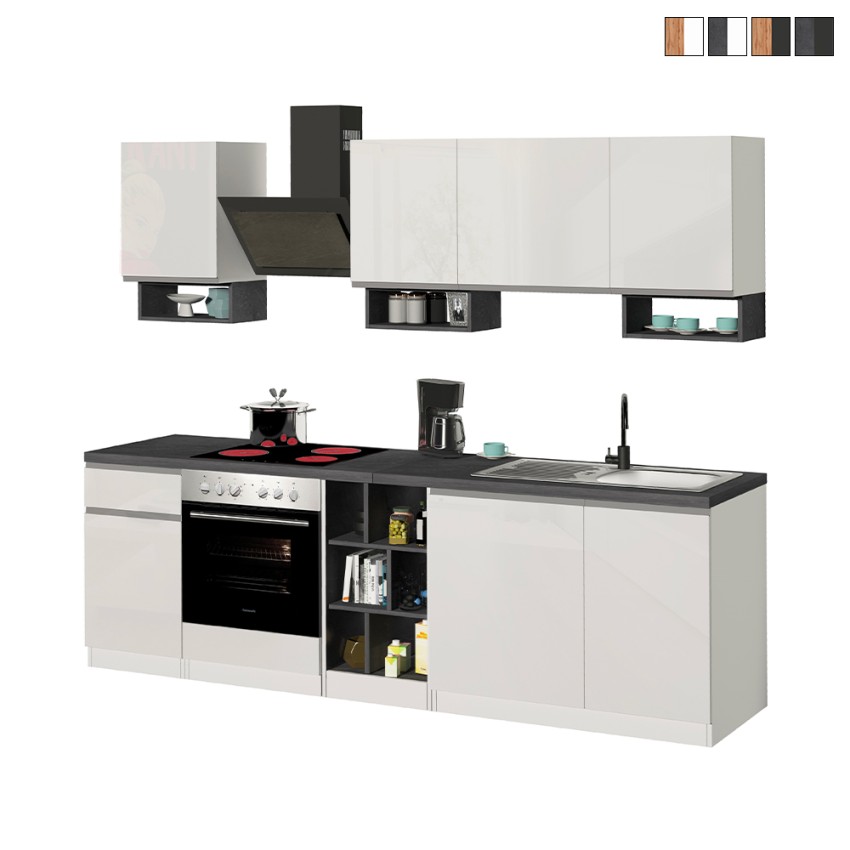 Modulaire moderne design keuken compleet 256cm Domina Aanbod