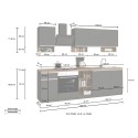 Modulaire moderne design keuken compleet 256cm Domina 