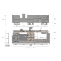 Modulaire moderne design keuken compleet 256cm Domina 