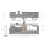 Modulaire moderne design keuken compleet 256cm Domina 