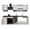 Complete modulaire keuken met modern lineair design 256cm Essence 