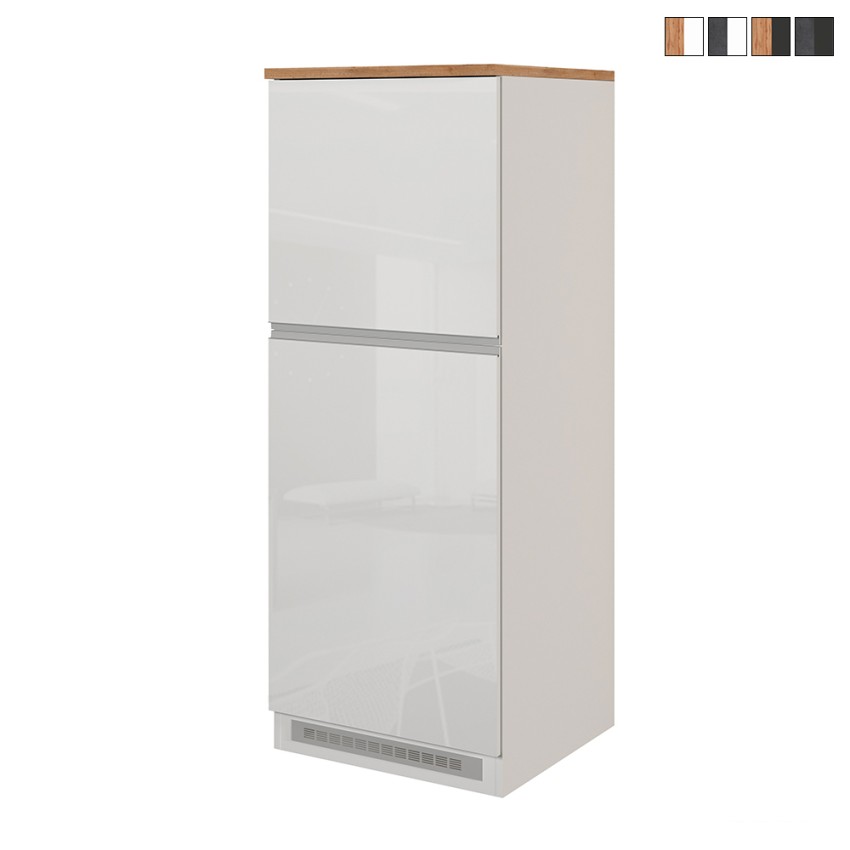 Inbouw koelkastombouw 2-deurs kast keuken 60x60x164,5h Halser Korting