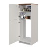 Inbouw koelkastombouw 2-deurs kast keuken 60x60x164,5h Halser 