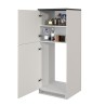 Inbouw koelkastombouw 2-deurs kast keuken 60x60x164,5h Halser 