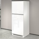 Inbouw koelkastombouw 2-deurs kast keuken 60x60x164,5h Halser 