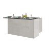 Moderne keukeneiland met 3 deuren en tafel Deaton 155x90x90cm 