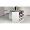 Centrale kookeiland met tafel voor moderne keuken, 2 deuren, 160x90x90cm Grover 