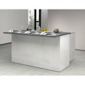 Moderne keukeneiland met 3 deuren en tafel Deaton 155x90x90cm 