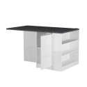 Centrale kookeiland met tafel voor moderne keuken, 2 deuren, 160x90x90cm Grover 