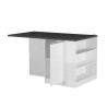Centrale kookeiland met tafel voor moderne keuken, 2 deuren, 160x90x90cm Grover 