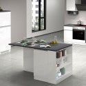 Centrale kookeiland met tafel voor moderne keuken, 2 deuren, 160x90x90cm Grover Keuze