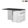 Centrale kookeiland met tafel voor moderne keuken, 2 deuren, 160x90x90cm Grover Korting