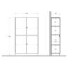 Madia keuken dressoir woonkamer hoog 4 deuren hout 105x40x170cm Oregon Afmetingen
