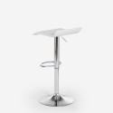 Moderne minimalistische draaibare designkruk van verchroomd metaal Clayton Afmetingen