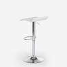 Moderne minimalistische draaibare designkruk van verchroomd metaal Clayton Afmetingen