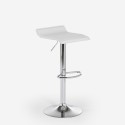 Moderne minimalistische draaibare designkruk van verchroomd metaal Clayton Keuze