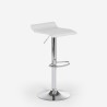 Moderne minimalistische draaibare designkruk van verchroomd metaal Clayton Keuze