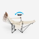 Opvouwbare campingstoel met verstelbare voetensteun en bekerhouder Cayambe Korting