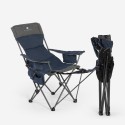Opvouwbare campingstoel met verstelbare rugleuning en voetensteun Trivor Korting