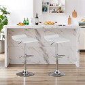 Moderne minimalistische draaibare designkruk van verchroomd metaal Clayton Kortingen