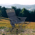 Opvouwbare campingstoel met verstelbare rugleuning en voetensteun Trivor Verkoop