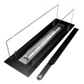 Moderne tafel bio-ethanol haardbrander met glas Athos Aanbieding