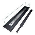 Moderne tafel bio-ethanol haardbrander met glas Athos Afmetingen